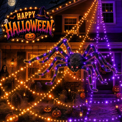Light-Up Halloween Spider Web