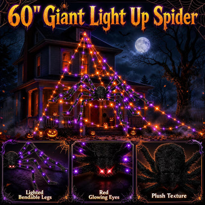 Light-Up Halloween Spider Web