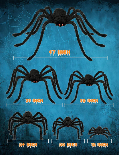 Giant Halloween Spider – Set of 6