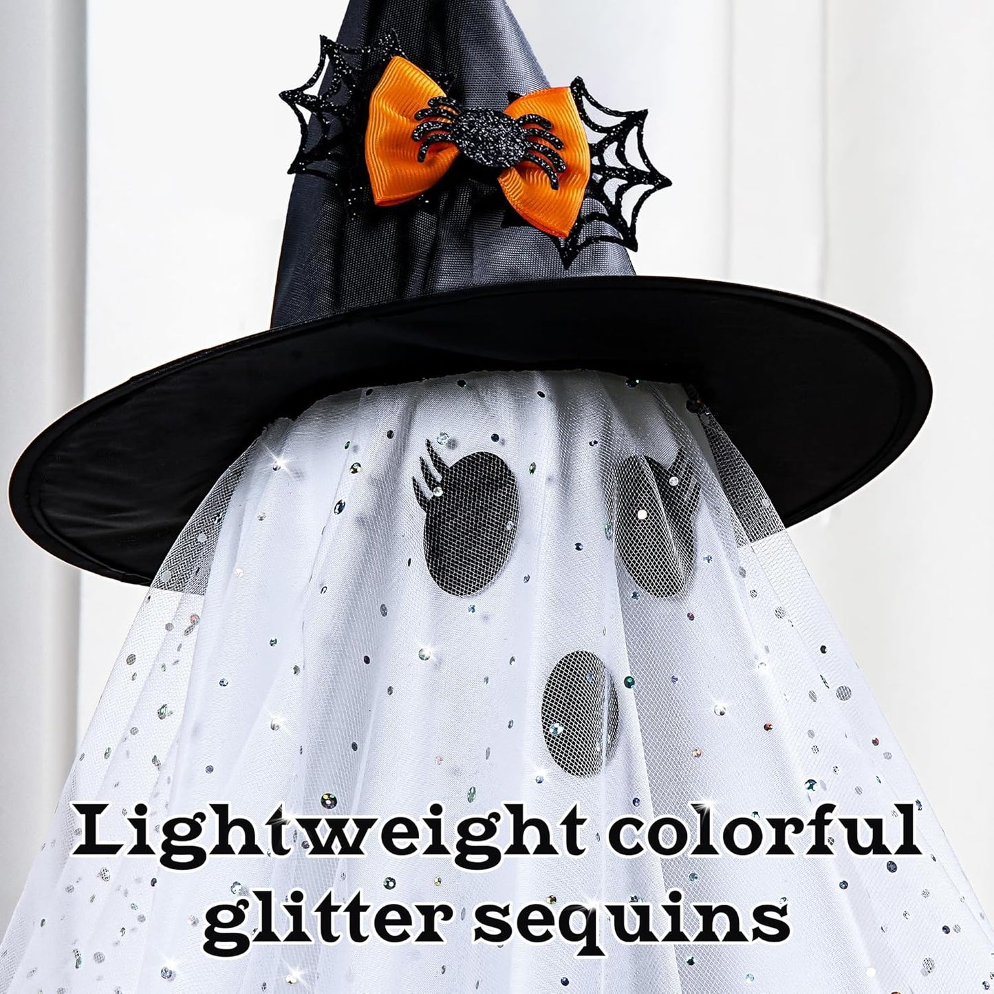2-Pack 23.6-Inch Lighted Halloween Ghost Decorations with Remote Control