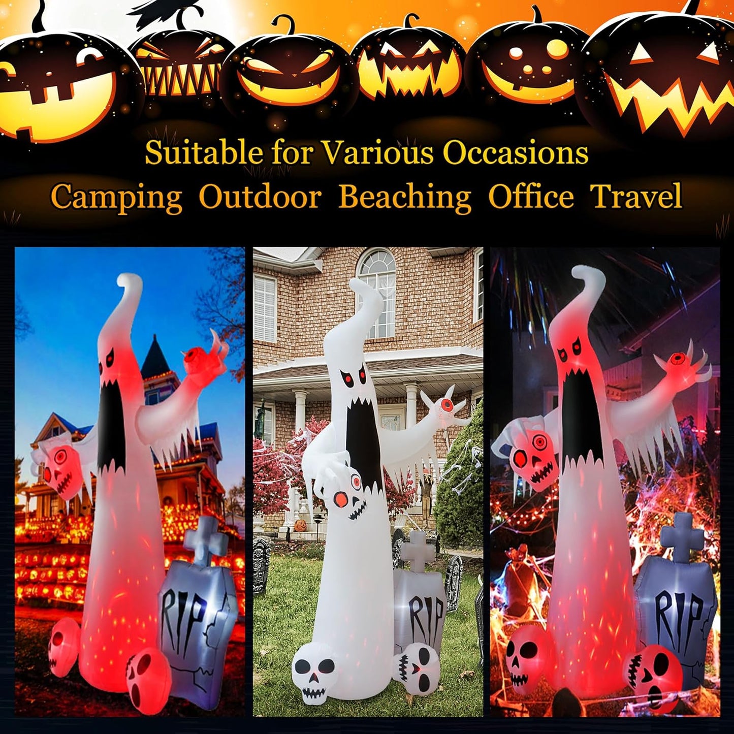 12FT Giant Halloween Ghost Inflatable