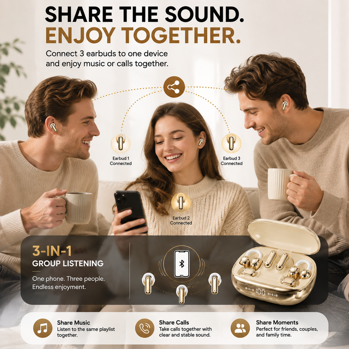 Ultra 6-in-1 Bluetooth Earphones & Integrated Power Bank