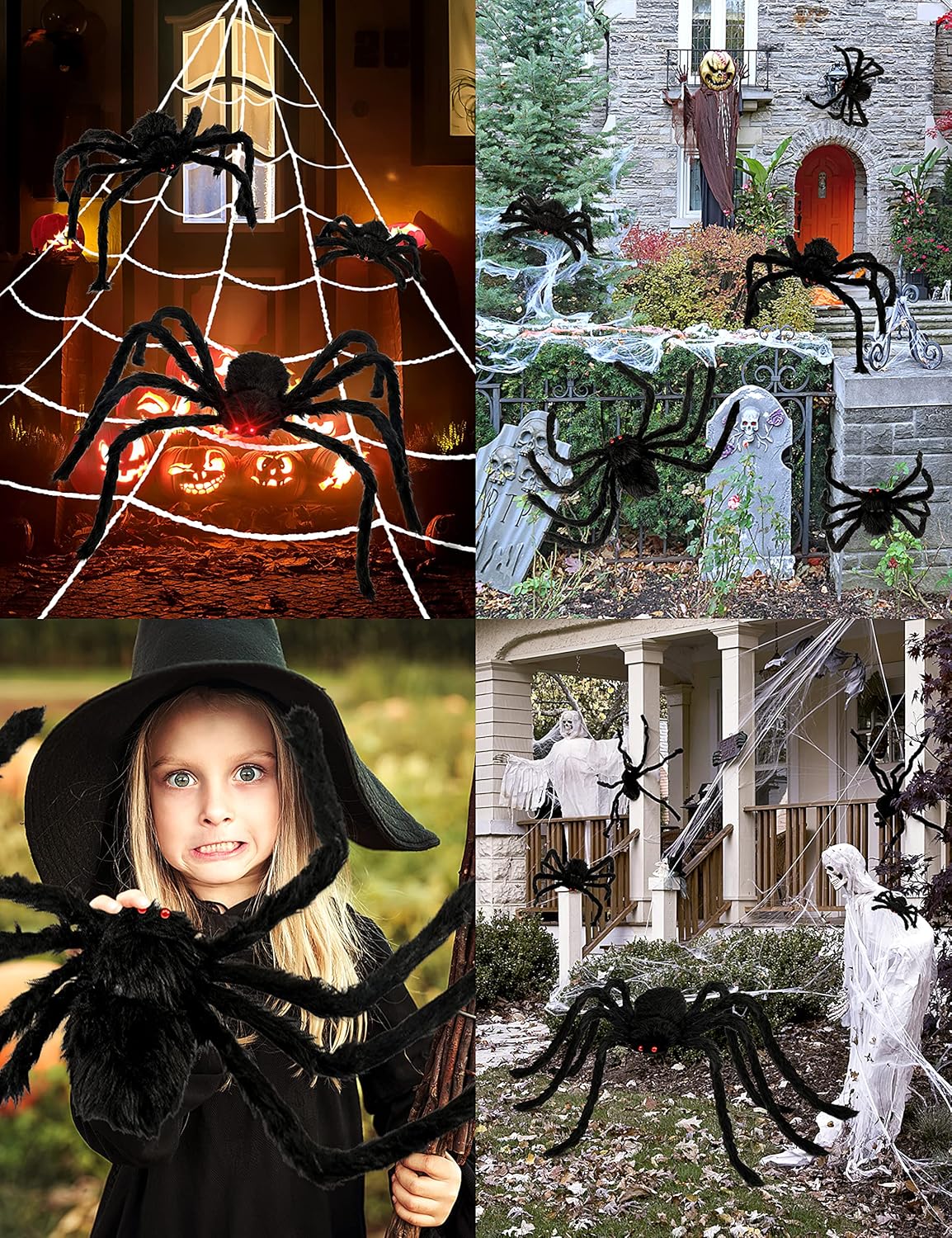 Giant Halloween Spider – Set of 6