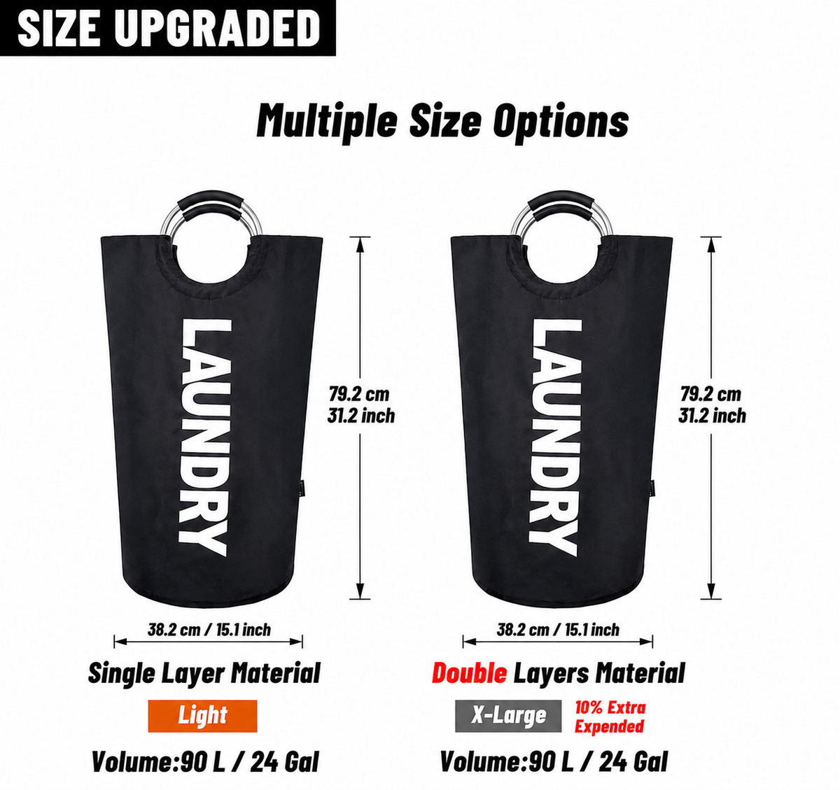 Extra Large Collapsible Laundry Basket