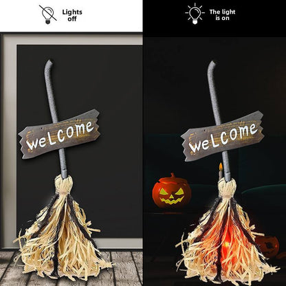 Dancing Witch Broom Decoration