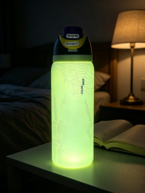 Glow-in-the-Dark Skeleton Insulated Water Bottle – 24 oz