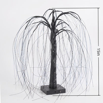 15.75-Inch Lighted Halloween Willow Tree with Colorful LED Lights