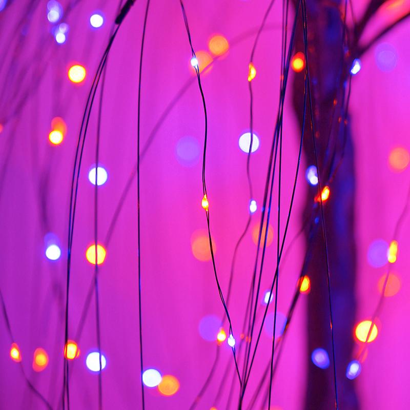 15.75-Inch Lighted Halloween Willow Tree with Colorful LED Lights
